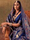 Royal Blue Patola Silk Saree