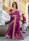 Royal Purple Banarasi Satin Silk Saree