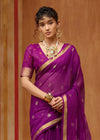 Royal Purple Cotton Silk Saree