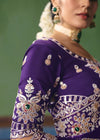 Royal Purple Georgette Silk Saree
