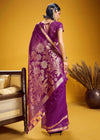 Royal Purple Linen Silk Saree