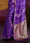 Royal Purple Satin Silk Saree