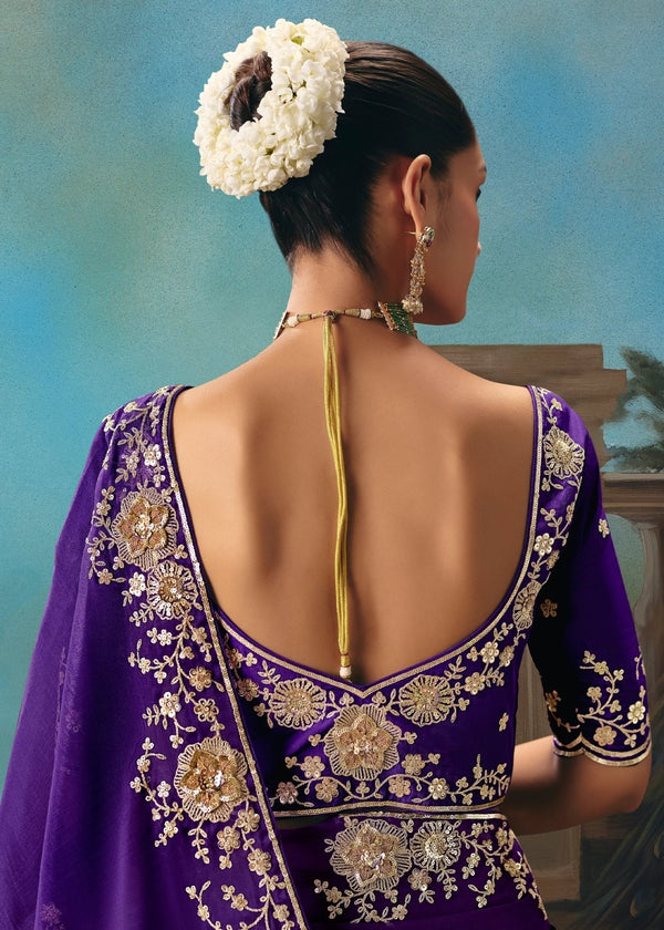 Royal Purple Soft Silk Saree