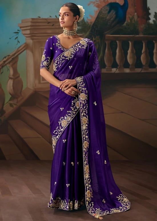 Royal Purple Soft Silk Saree