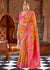 Saffron Orange Woven Banarasi Saree