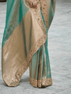 Sea Green Banarasi Tissue Silk Saree