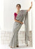Silver Grey Designer Organza Tissue Silk Saree