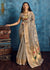 Silver Grey Paithani Tissue Silk Saree