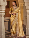 Gold Embroidered Designer Tissue Silk Saree