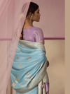 Sky Blue Banarasi Dola Silk Saree