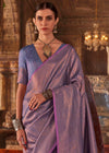 Soft Lavender Kanjivaram Silk Saree
