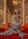 Steel Blue Kanjivaram Silk Saree