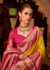 Sunflower Yellow Banarasi Silk Saree