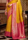 Sunflower Yellow Banarasi Silk Saree
