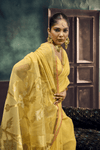 Sunshine Yellow Banarasi Cotton Silk Saree