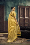 Sunshine Yellow Banarasi Cotton Silk Saree