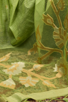 Pista Green Banarasi Cotton Silk Saree