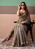 Taupe Grey Woven Designer Cotton Saree