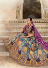 Teal Blue and Purple Banarasi Lehenga Choli
