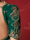 Teal Green Banarasi Dola Silk Saree