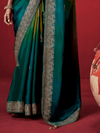 Teal Green Banarasi Dola Silk Saree