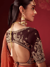 Wine Banarasi Dola Silk Saree