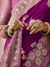 Wine Purple Banarasi Dola Silk Saree