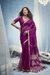 Wine Purple Banarasi Silk Saree