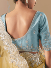 Yellow Organza Silk Saree