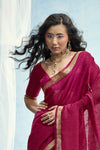 Rani Pink Paithani Cotton Silk Saree