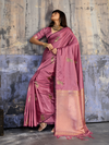 Onion Pink Banarasi Satin Silk Saree