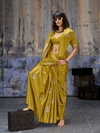 Mustard Banarasi Satin Silk Saree