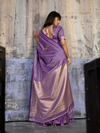 Lavender Banarasi Satin Silk Saree