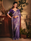 Purple Tissue Silk Saree