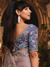 Lilac Organza Silk Saree