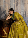 Mehendi Green Banarasi Satin Silk Saree