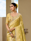 Golden Yellow Banarasi Tissue Silk Saree