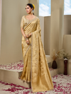 Light Gold Banarasi Tissue Silk Saree