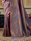 Mauve Purple Banarasi Soft Silk Saree