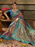 Magenta Purple Paithani Tissue Silk Saree With Contrast Blouse