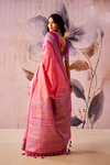 Rose Pink Banarasi Cotton Silk Saree