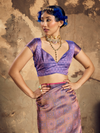 Lilac Purple Banarasi Soft Silk Saree