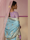 Sky Blue Banarasi Dola Silk Saree