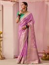 Lilac Banarasi Dola Silk Saree
