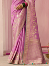 Lilac Banarasi Dola Silk Saree