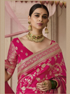 Rani Pink Banarasi Dola Silk Saree