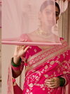 Rani Pink Banarasi Dola Silk Saree