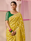 Chartreuse Green Banarasi Dola Silk Saree