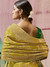 Chartreuse Green Banarasi Dola Silk Saree