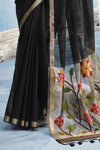 Midnight Black Paithani Cotton Silk Saree